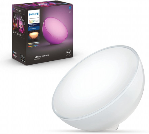 Philips Hue Go White and Color Portable Dimmable Smart LED Light (Bluetooth & Zigbee) Table Lamp, White